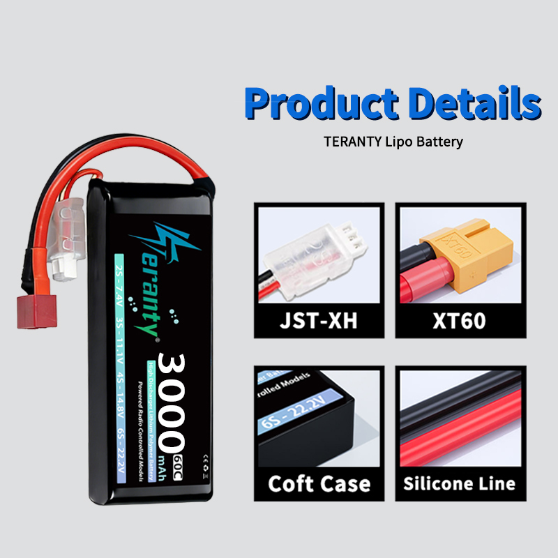 Batterie Lipo TERANTY 2S 3000m - Drone Rc Leading avis et prix