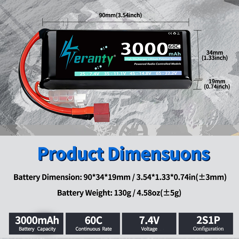 Batterie Lipo TERANTY 2S 3000m - Drone Rc Leading avis et prix