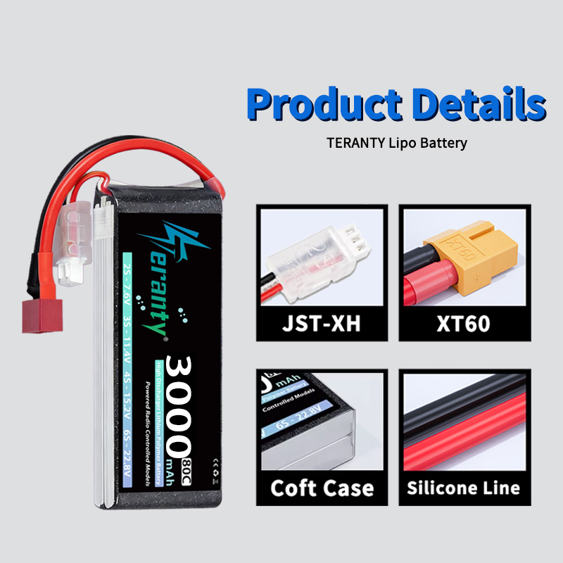 Batterie Lipo TERANTY 2S 3000m - Drone Rc Leading avis et prix