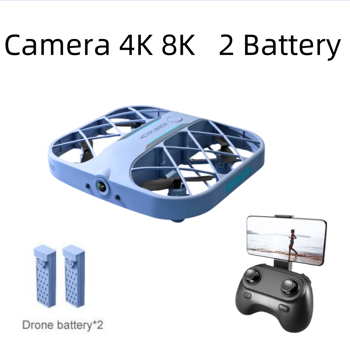 Drone RC JJRC H107 FPV avec 2  - Drone Ae Rc avis et prix