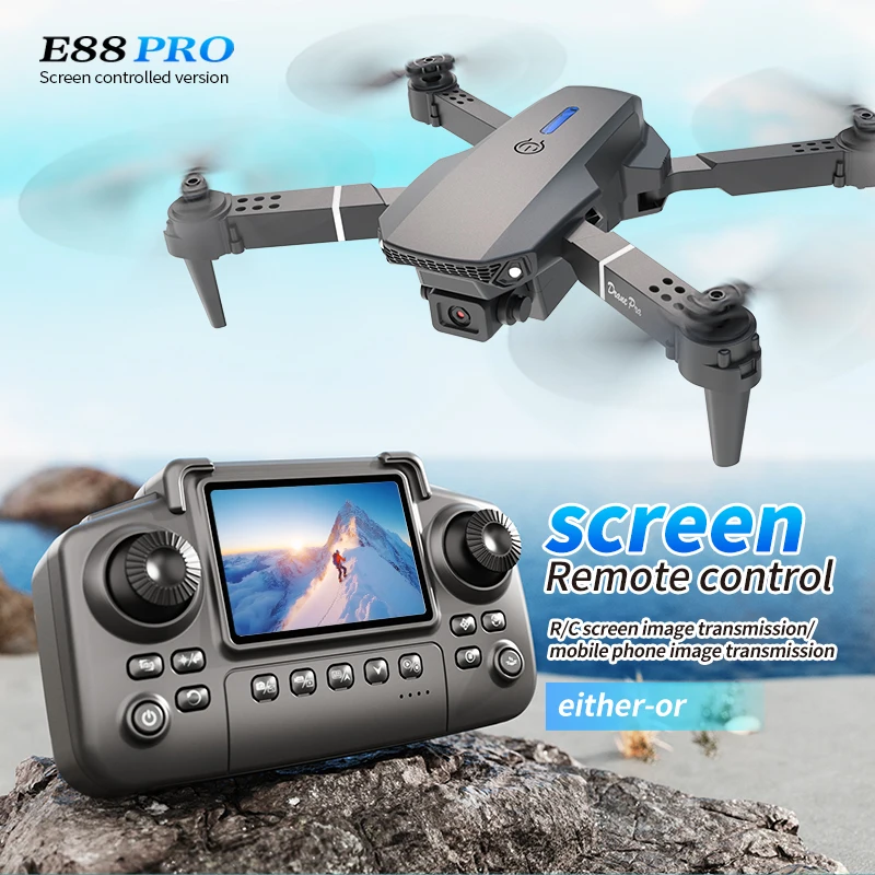Drone E88 PRO avec écran, camé - Drone E88 Rc Quadcopter avis et prix