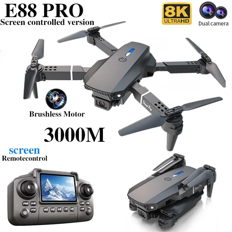 Drone E88 PRO avec écran, camé - Drone E88 Rc Quadcopter avis et prix